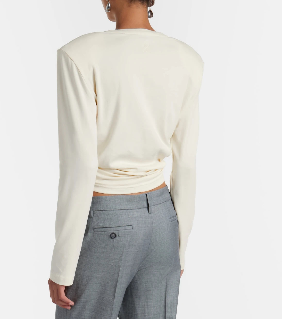 Magda Butrym - Cropped cotton-blend jersey top