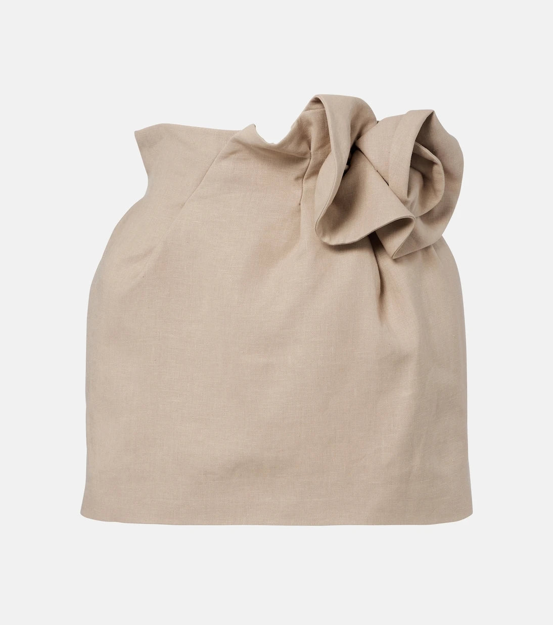 Magda Butrym - Floral-appliqué linen miniskirt