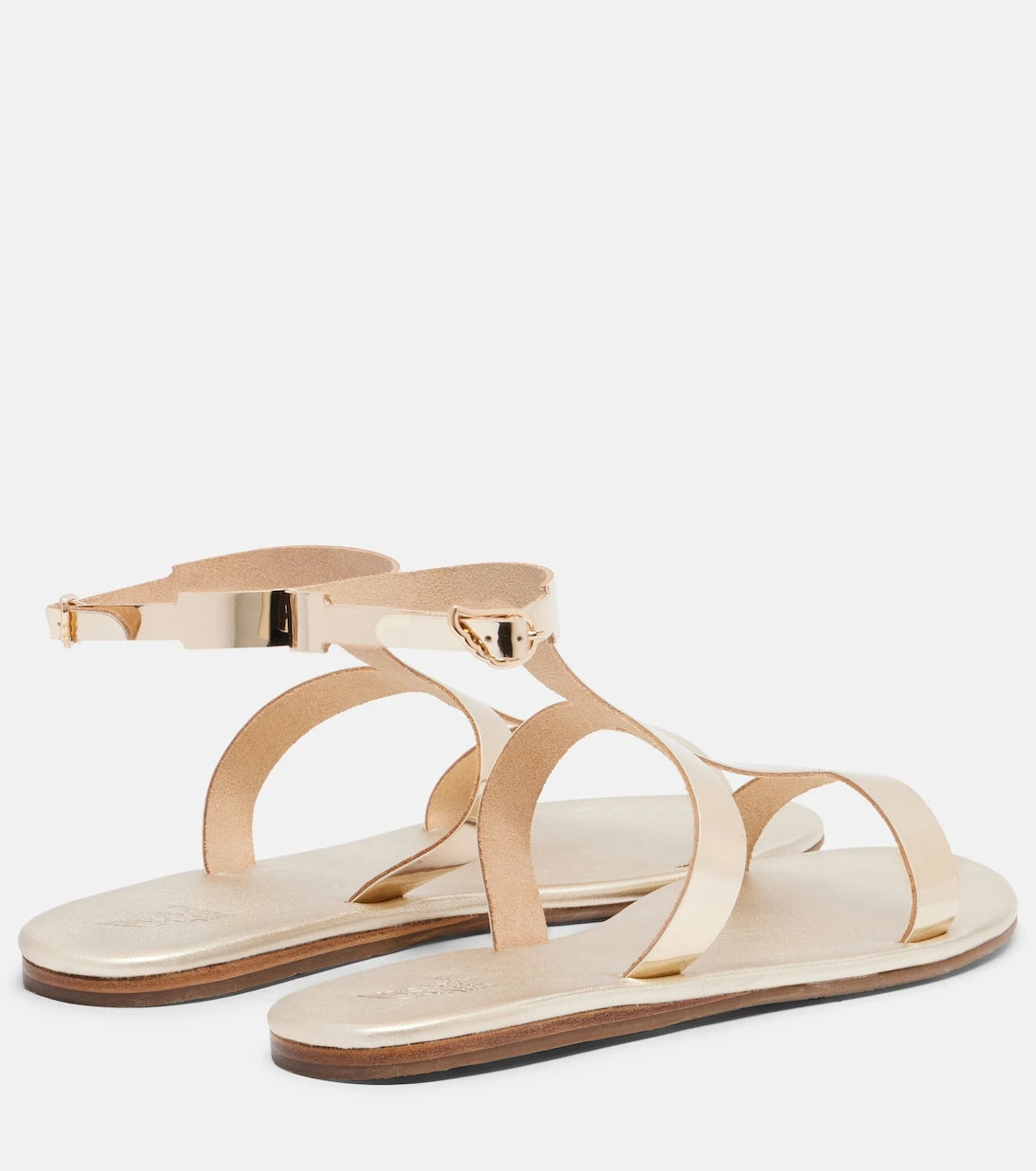 Ancient Greek Sandals - Fedra metallic leather gladiator sandals