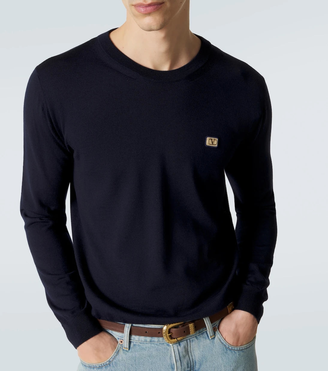 Valentino - VLogo virgin wool sweater