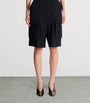 Balmain Black Wool Bermuda Shorts