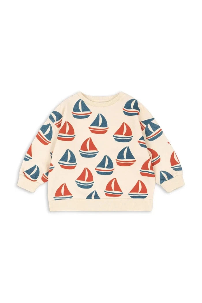 Çocuk pamuklu sweatshirt Konges Sløjd LOUPY LOU SWEAT SHIRT OCS