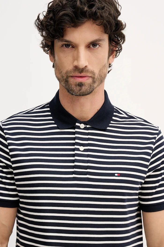 Tommy Hilfiger yakalı erkek pamuklu tişört