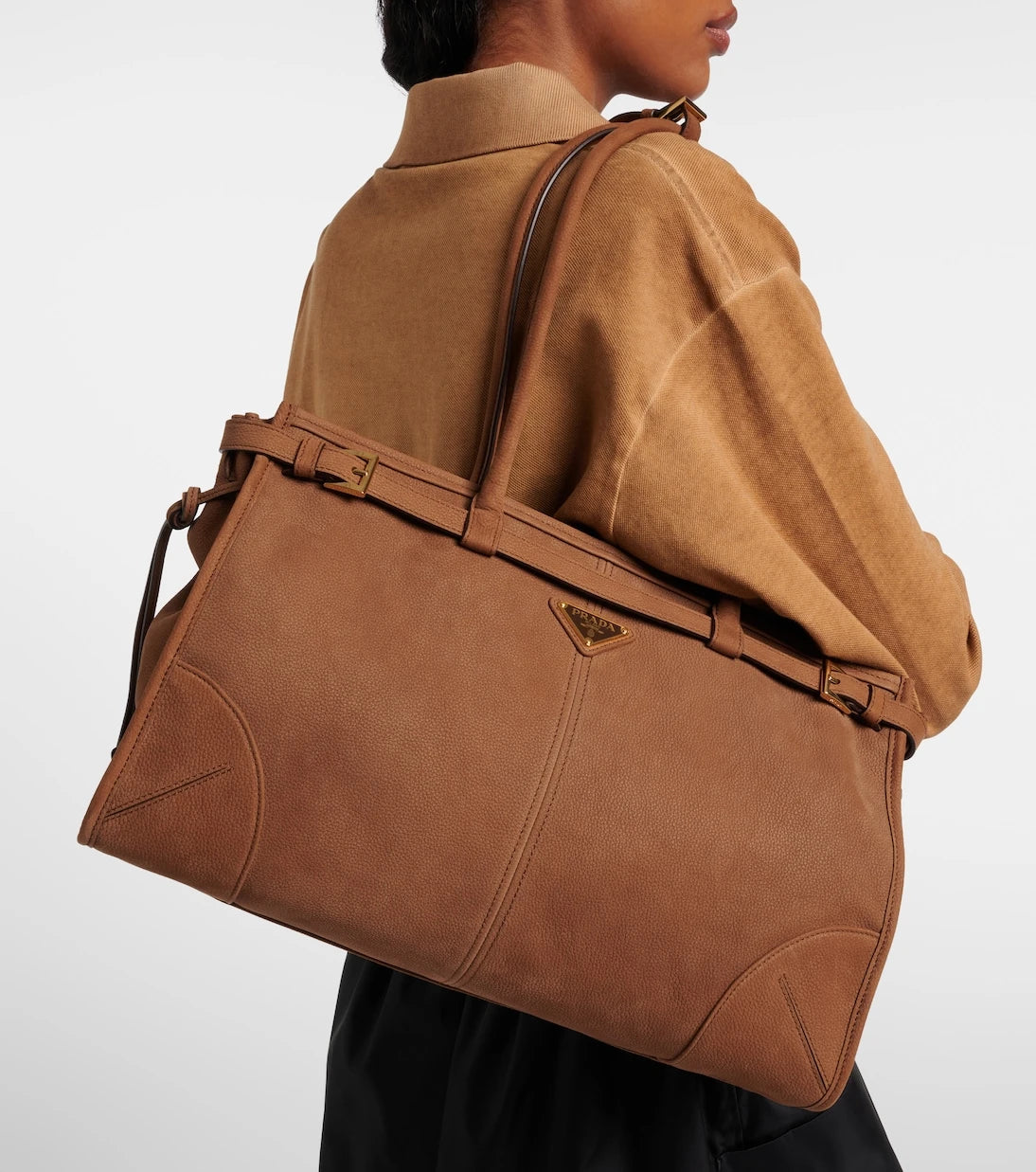 Prada - Prada Bonnie Large leather shoulder bag