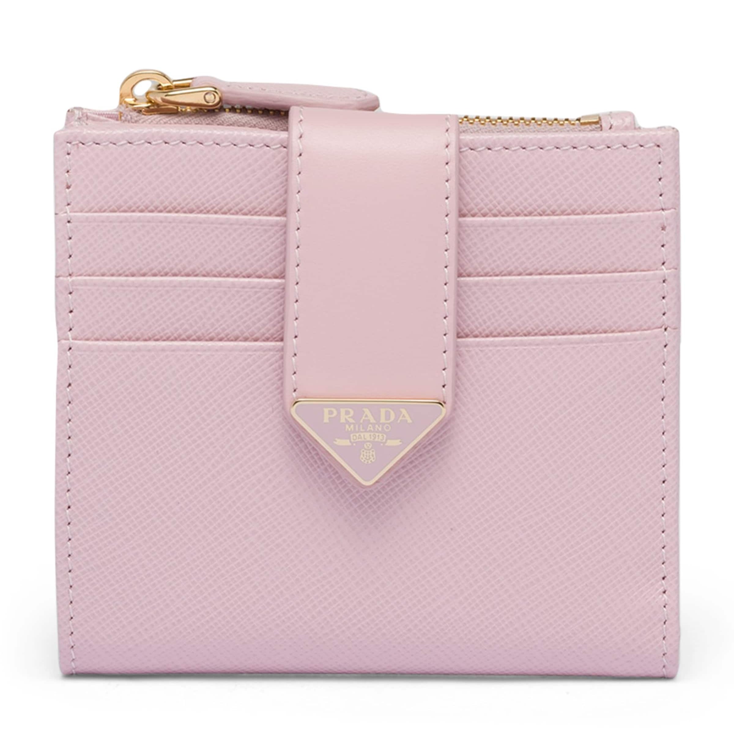Prada Pink Saffiano Leather Bifold Wallet