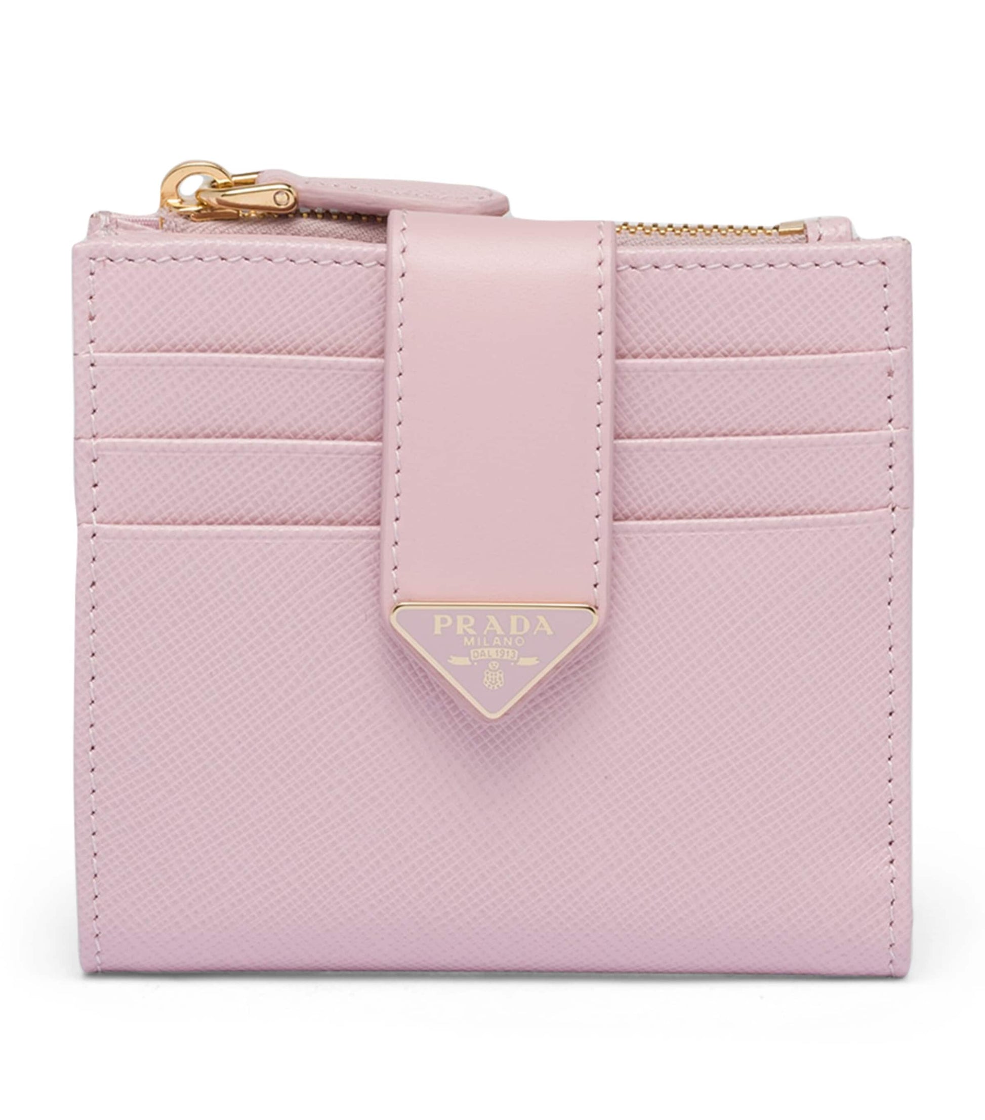Prada Pink Saffiano Leather Bifold Wallet