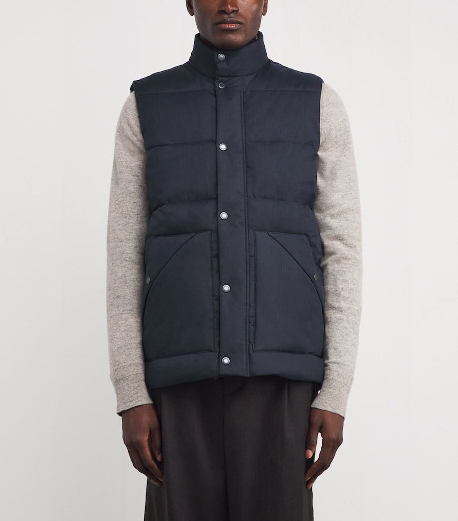 Navy Brampton Puffer Gilet