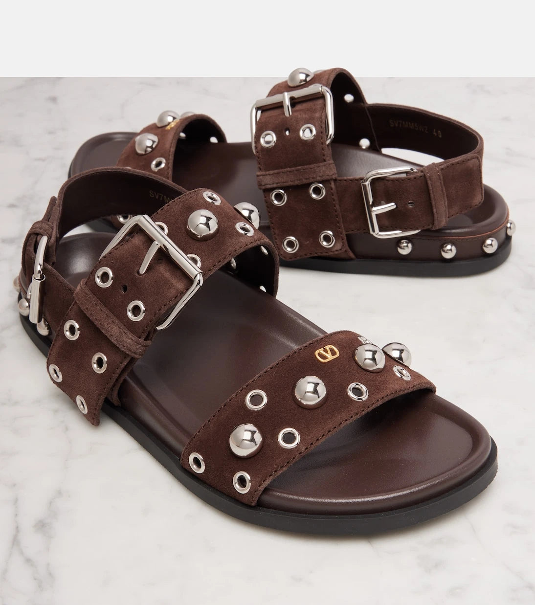 Valentino Garavani - Nellcôte studded suede sandals