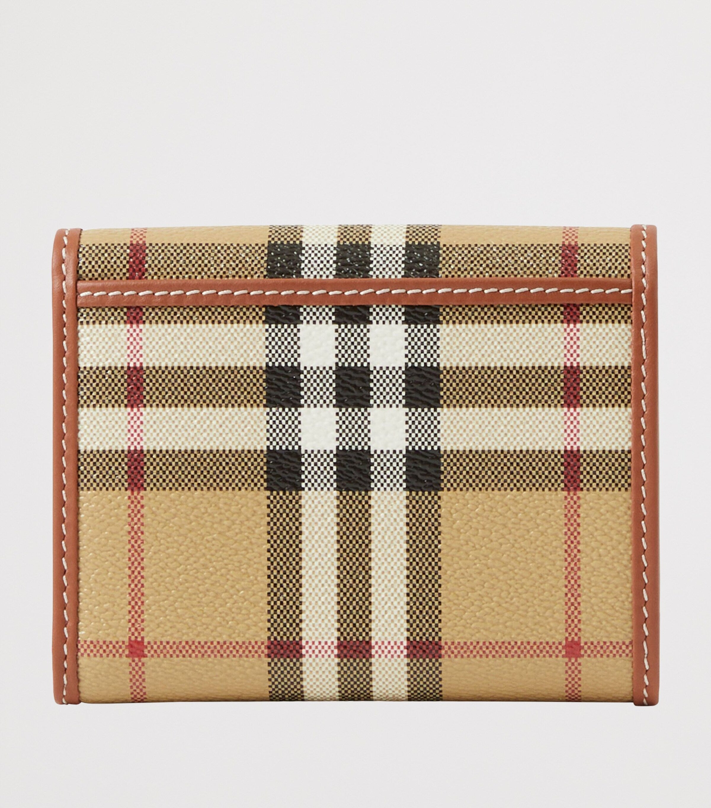 Brown Check Folding Wallet