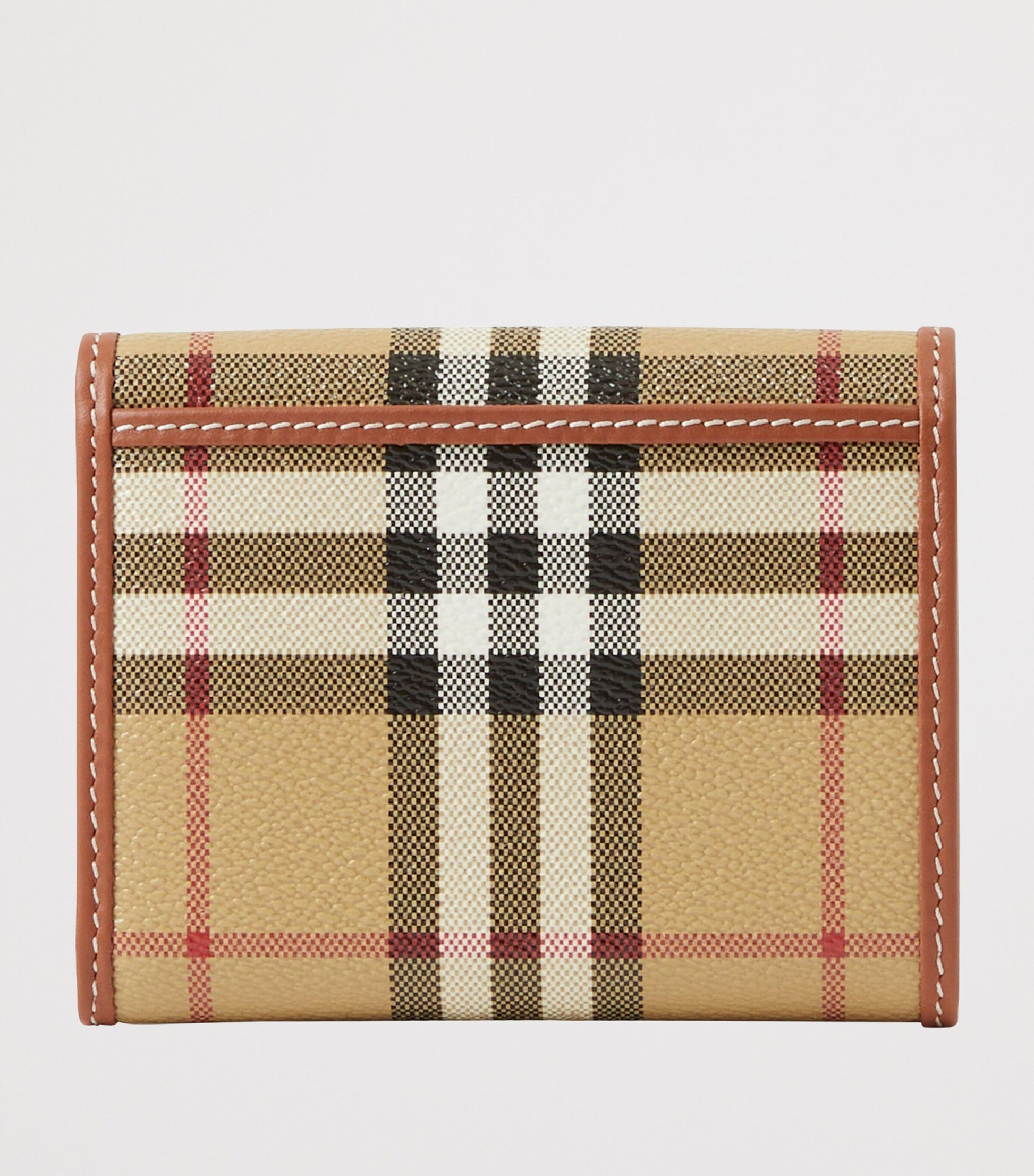 Brown Check Folding Wallet