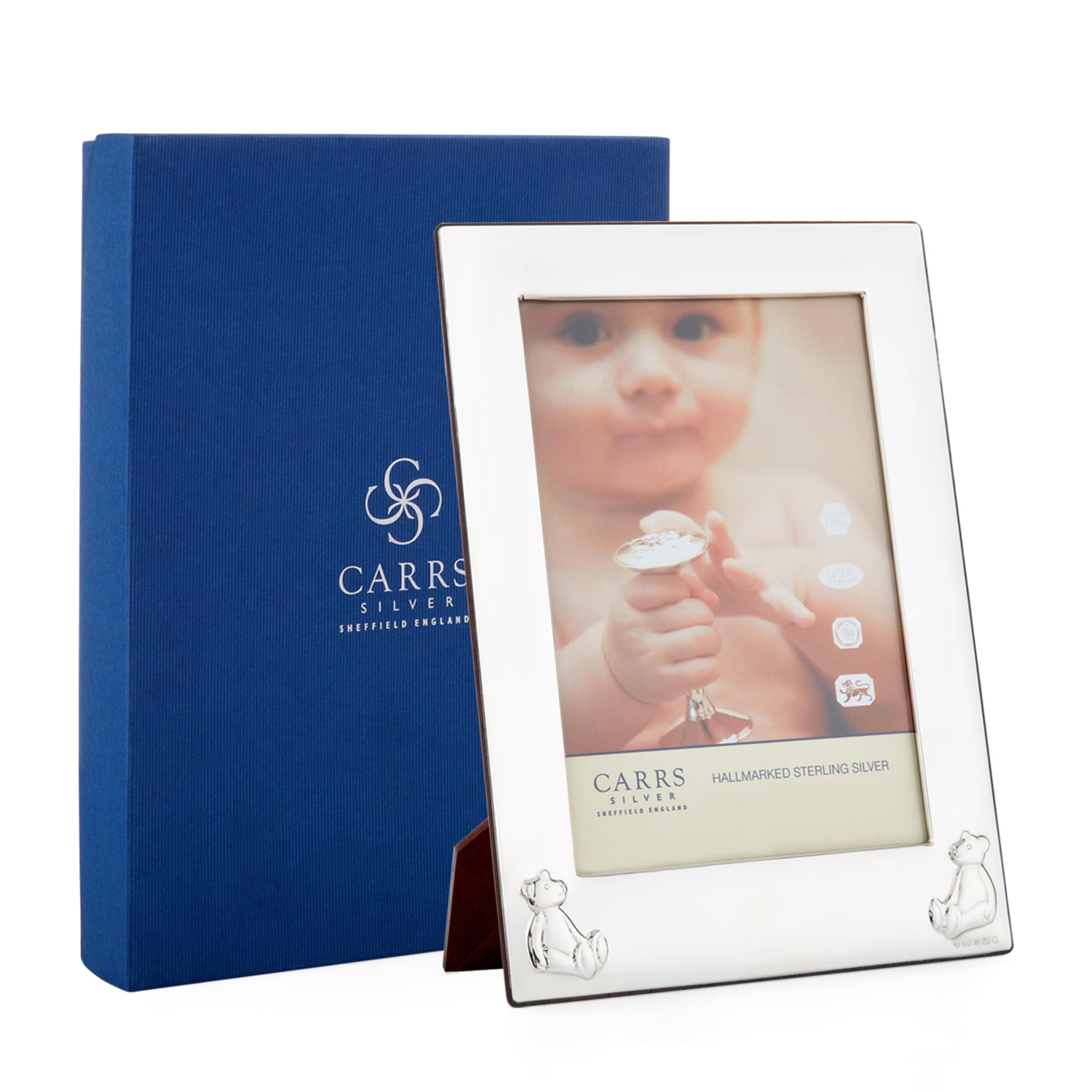 Carrs Silver Sterling Silver Bear Frame (6'' x 4'') SILVER
