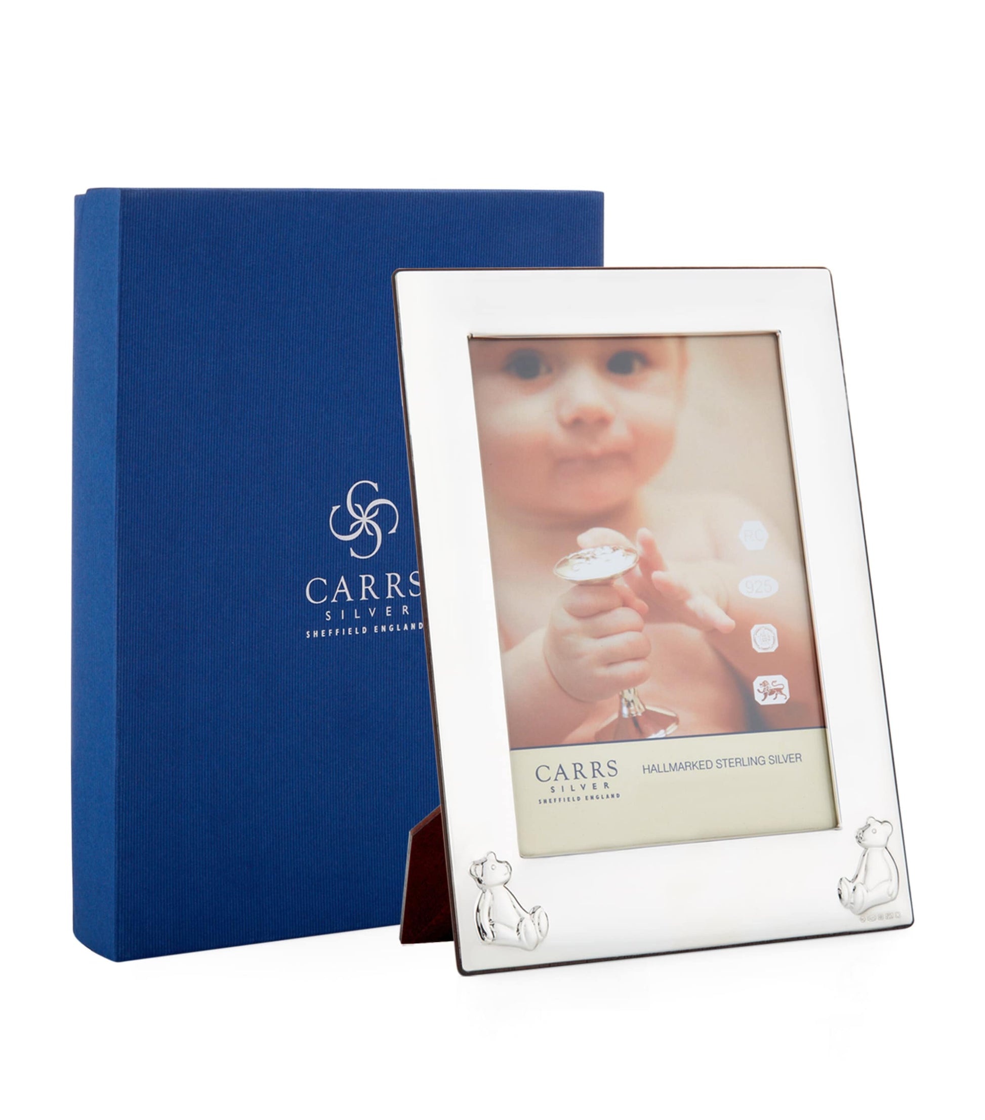 Carrs Silver Sterling Silver Bear Frame (6'' x 4'') SILVER