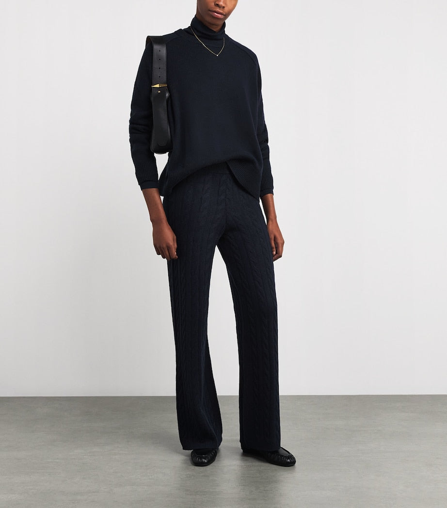 Soft Goat Navy Cashmere Boyfriend Sweater