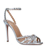 Aquazzura Silver Tequila Sandals 105