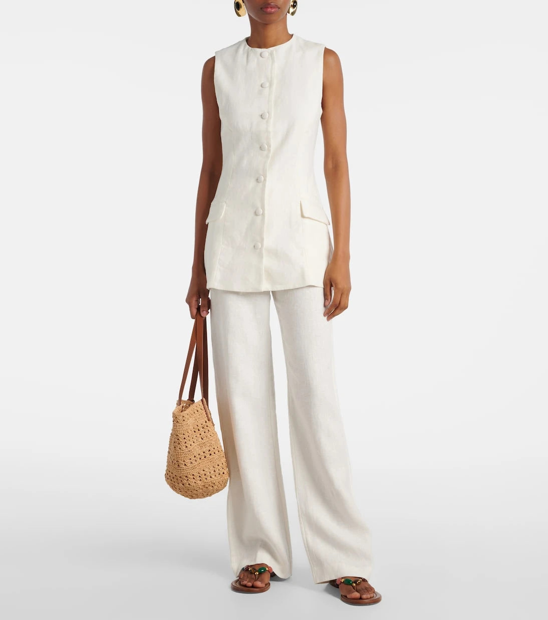 Faithfull - Ilride high-rise linen wide-leg pants