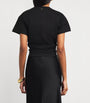 Paco Rabanne Black Jersey Ring-Gathered Crop Top
