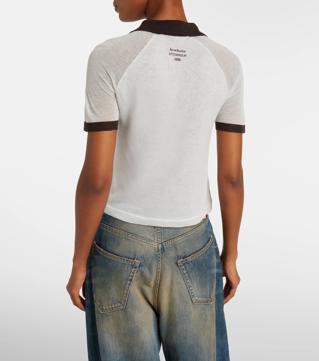 Acne Studios - قميص بولو شفاف