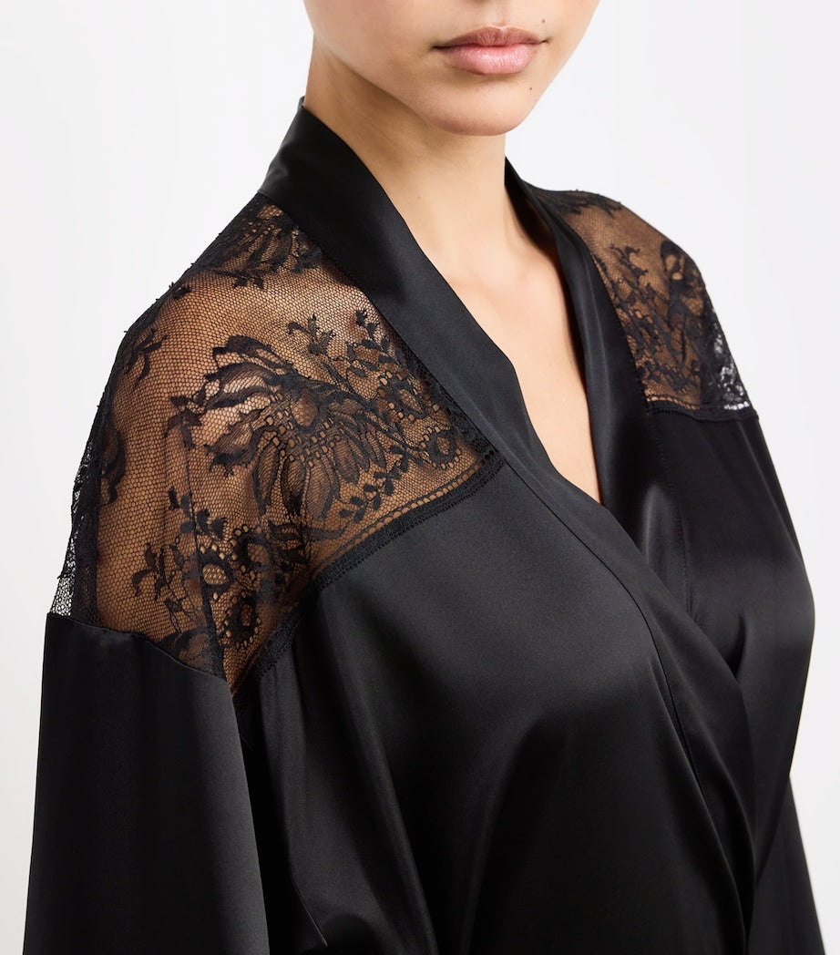 Black Midnight Whisper Kimono