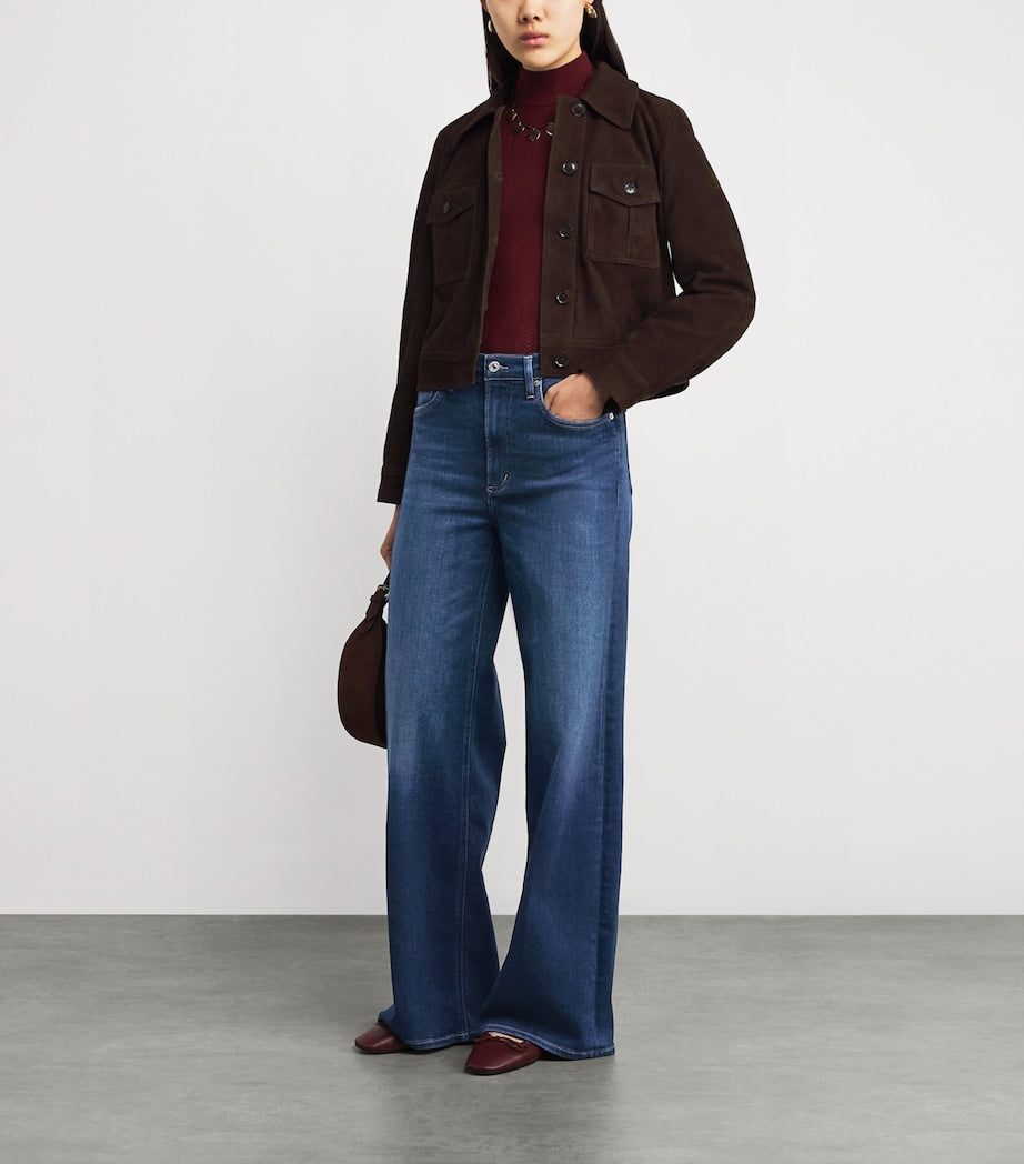 Blue Lyra Long Wide-Leg Jeans