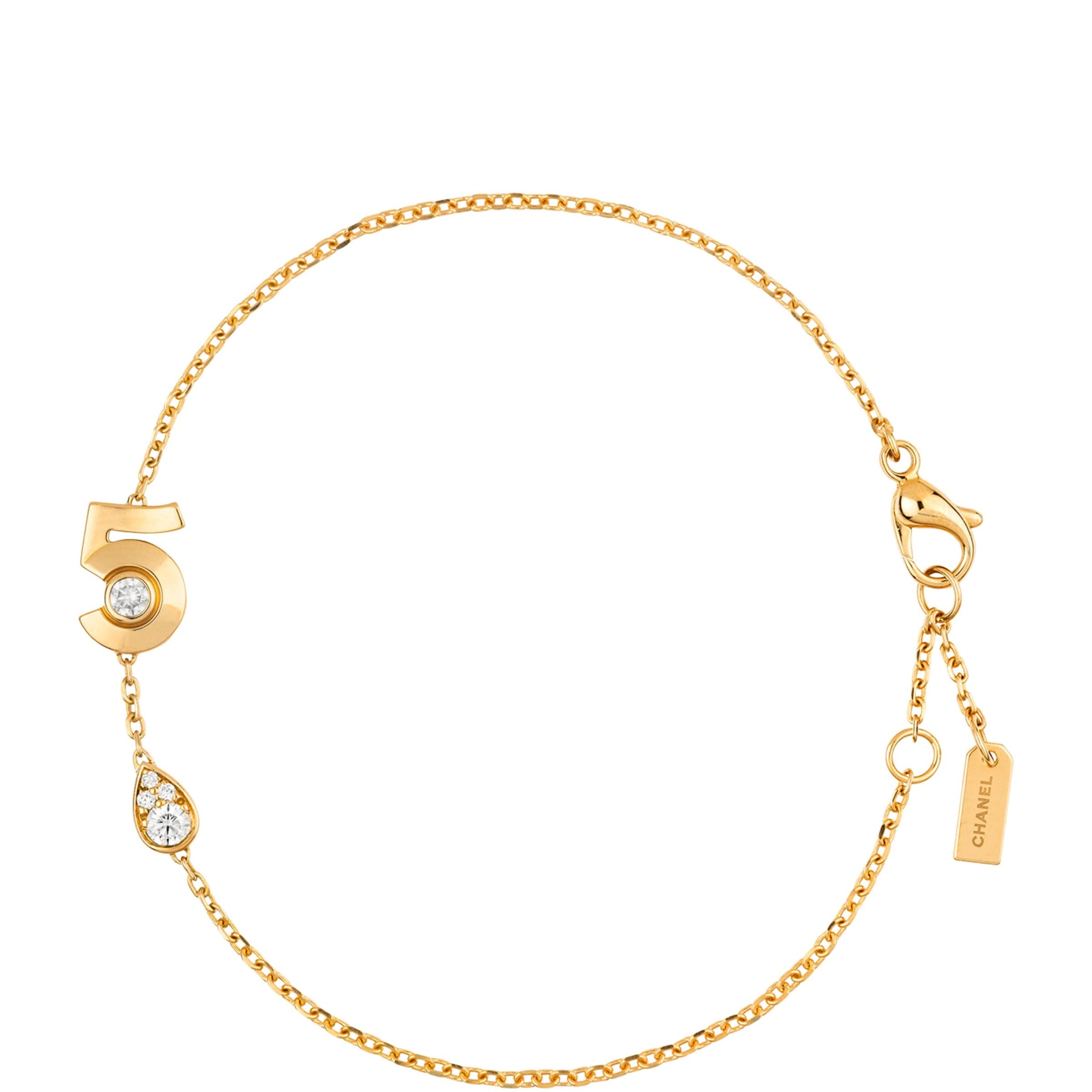 Yellow Gold and Diamond Extrait de N°5 Bracelet