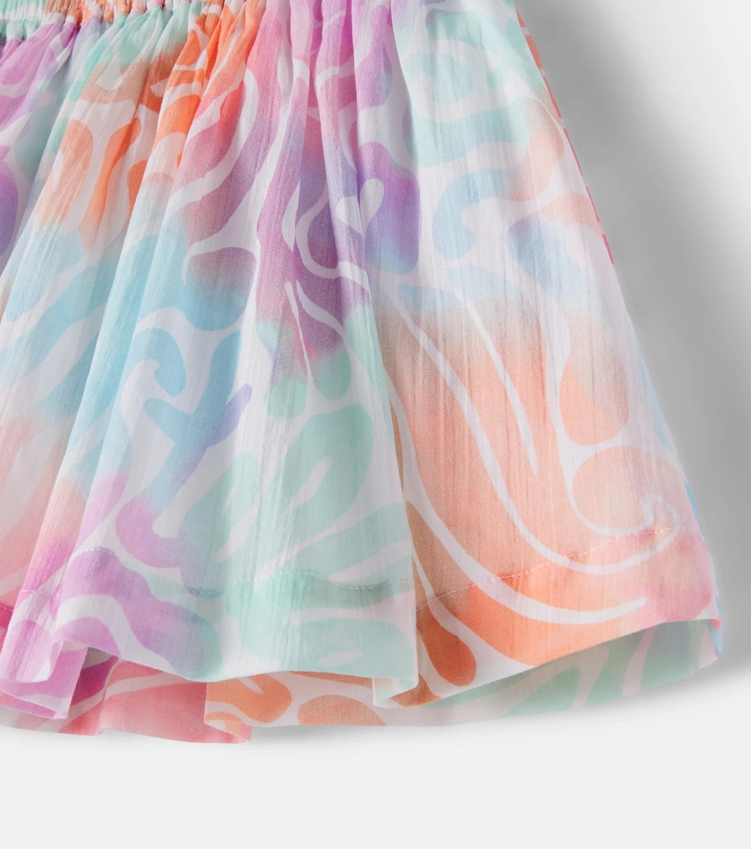 Stella McCartney Kids - تنورة قطنية مطبوعة
