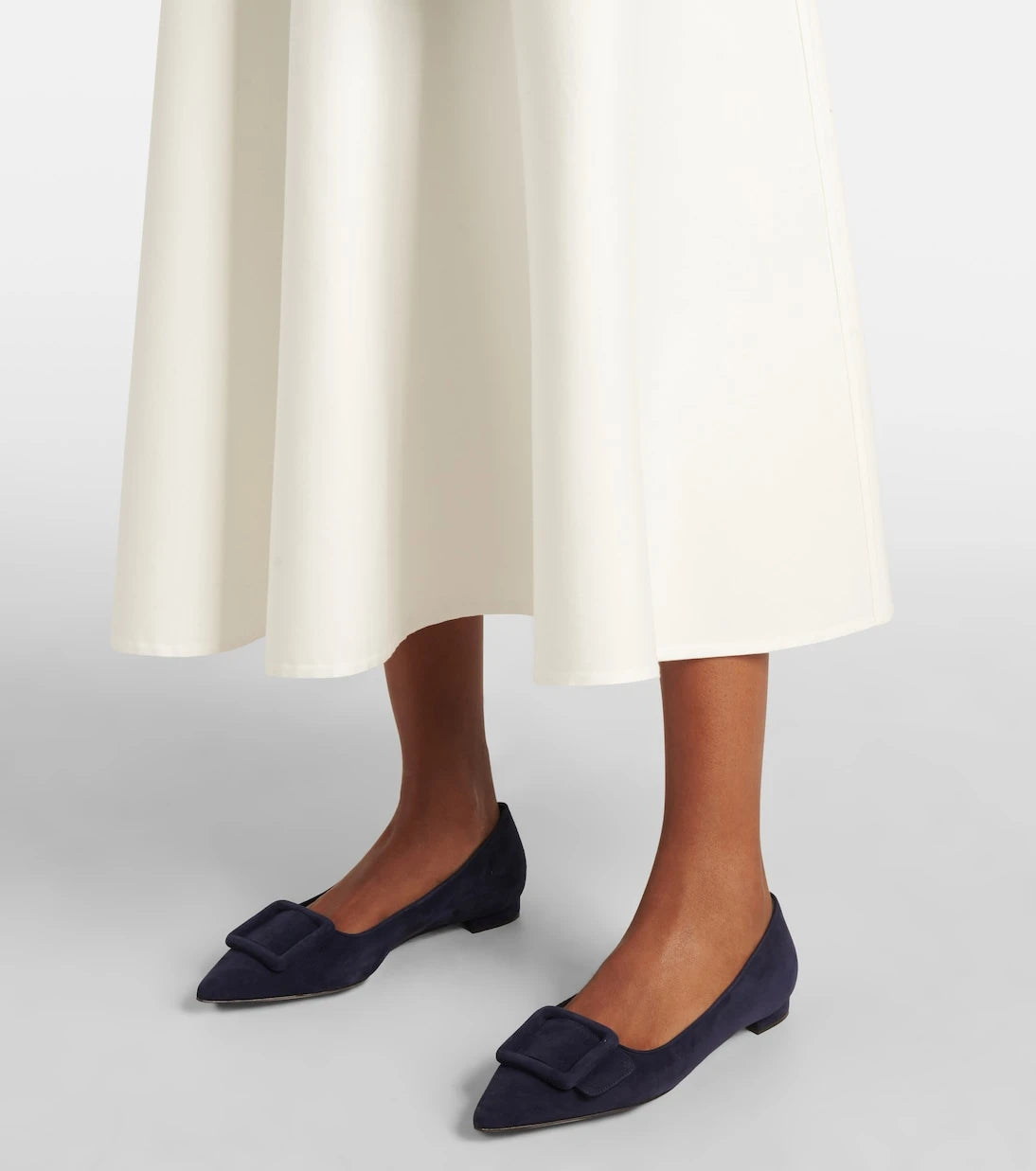 Manolo Blahnik - Maysale suede ballet flats