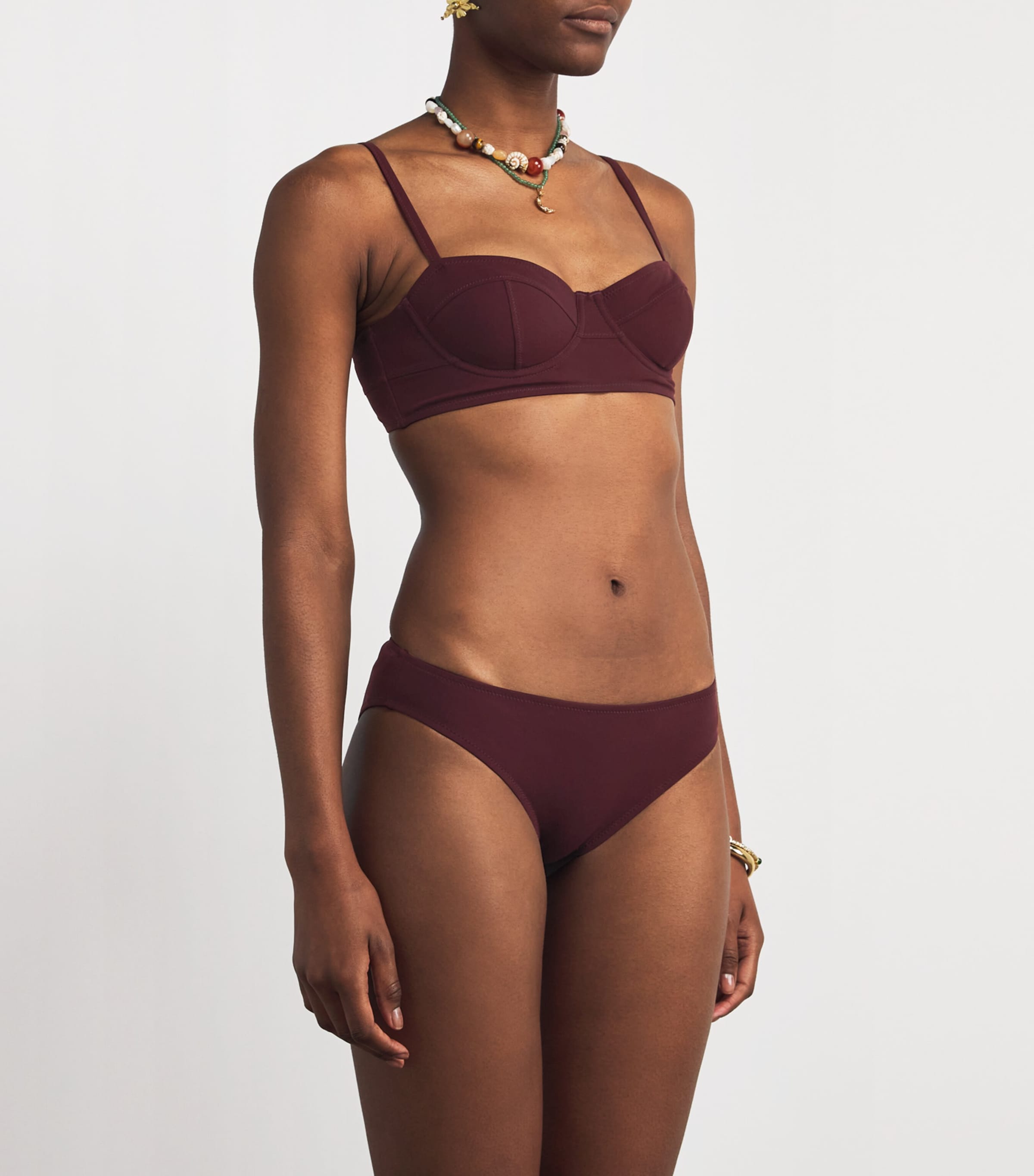 Burgundy Zahara Bikini Top