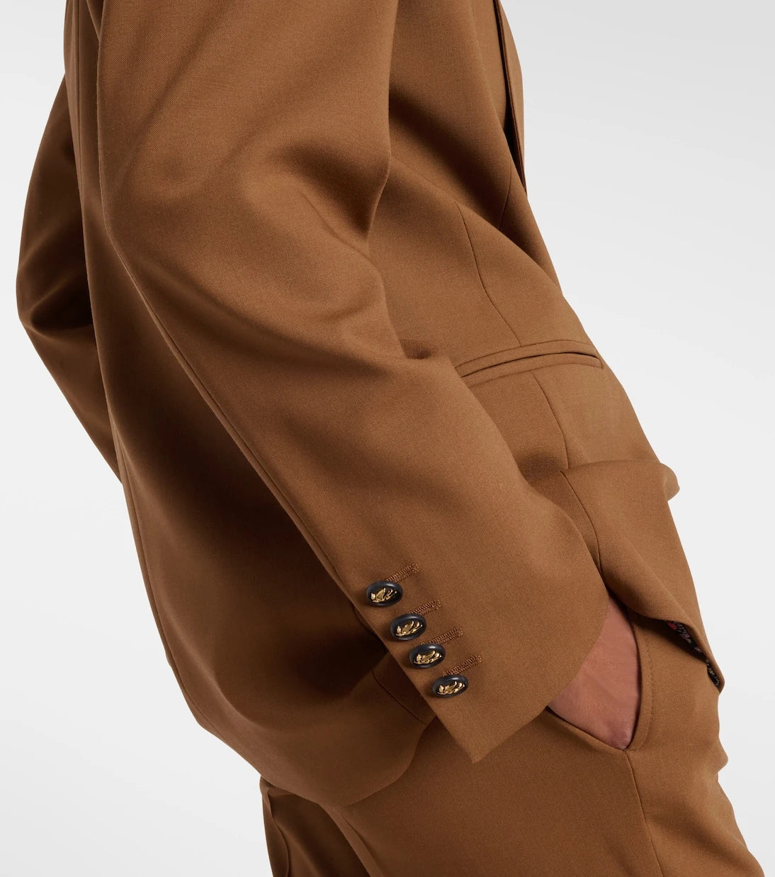 Etro - Kruvaze yün karışımı blazer