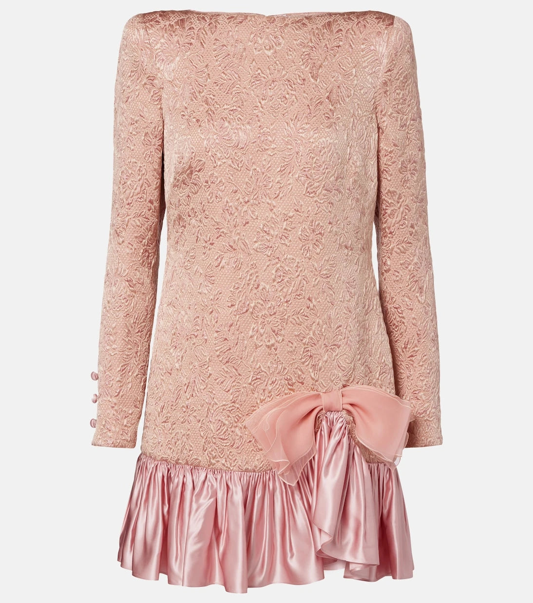 Valentino - Wool and silk-blend matelassé minidress