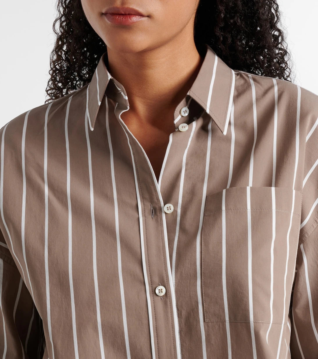 Brunello Cucinelli - Monili striped cotton-blend poplin shirt