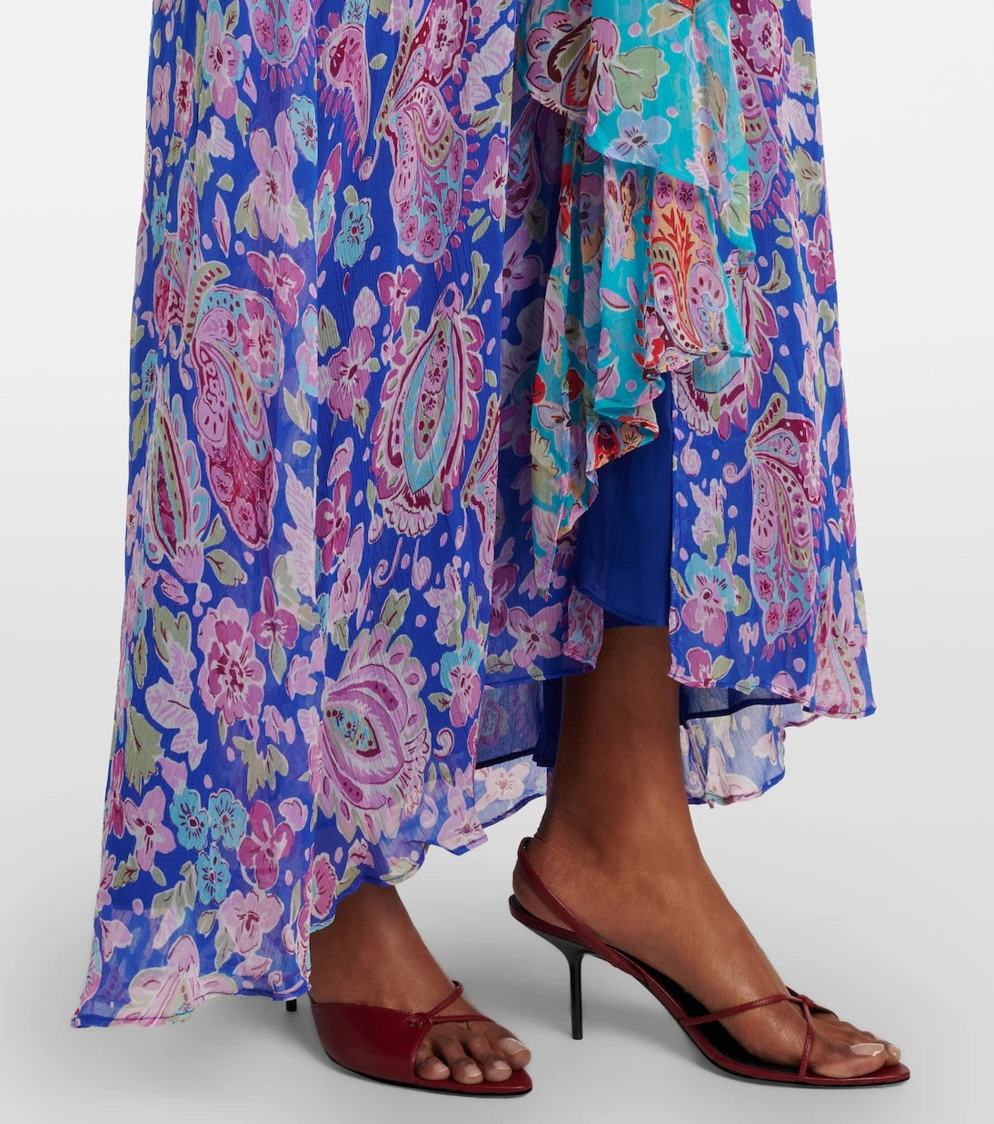 Rixo - Meera floral gathered chiffon maxi dress
