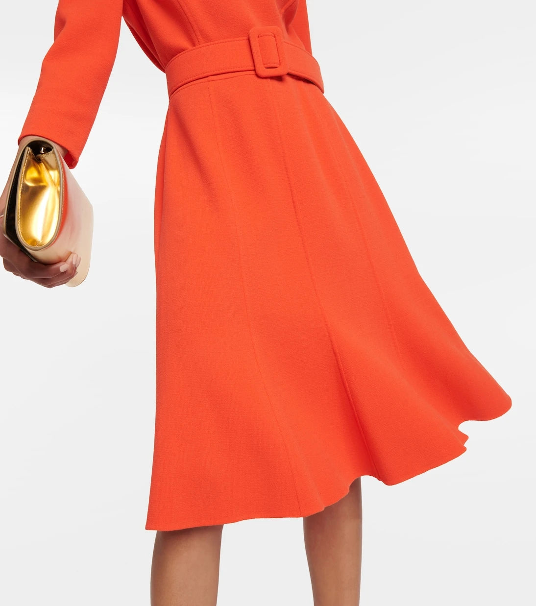 Oscar de la Renta - Embellished wool-blend midi dress