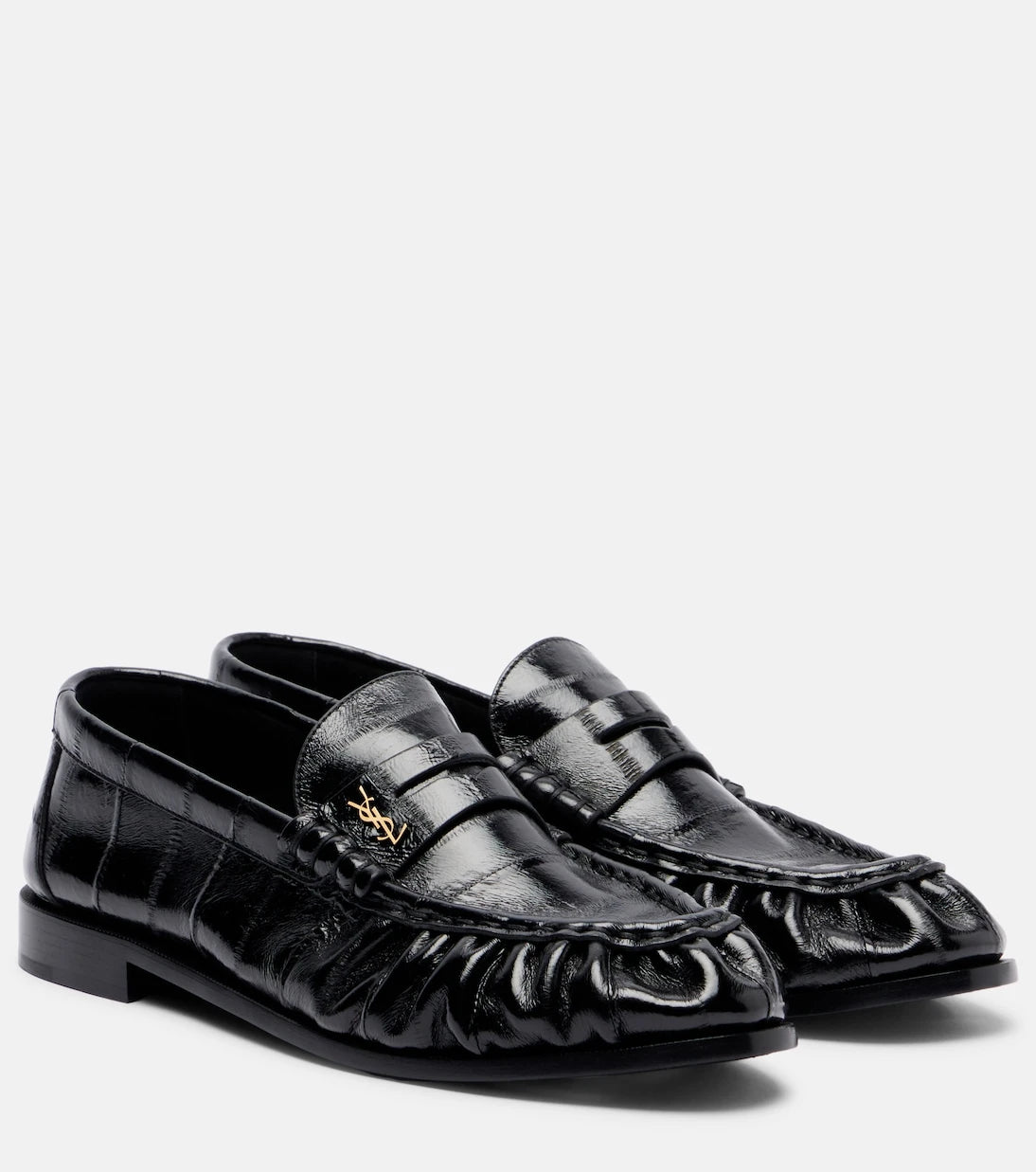 Saint Laurent - Eel leather penny loafers