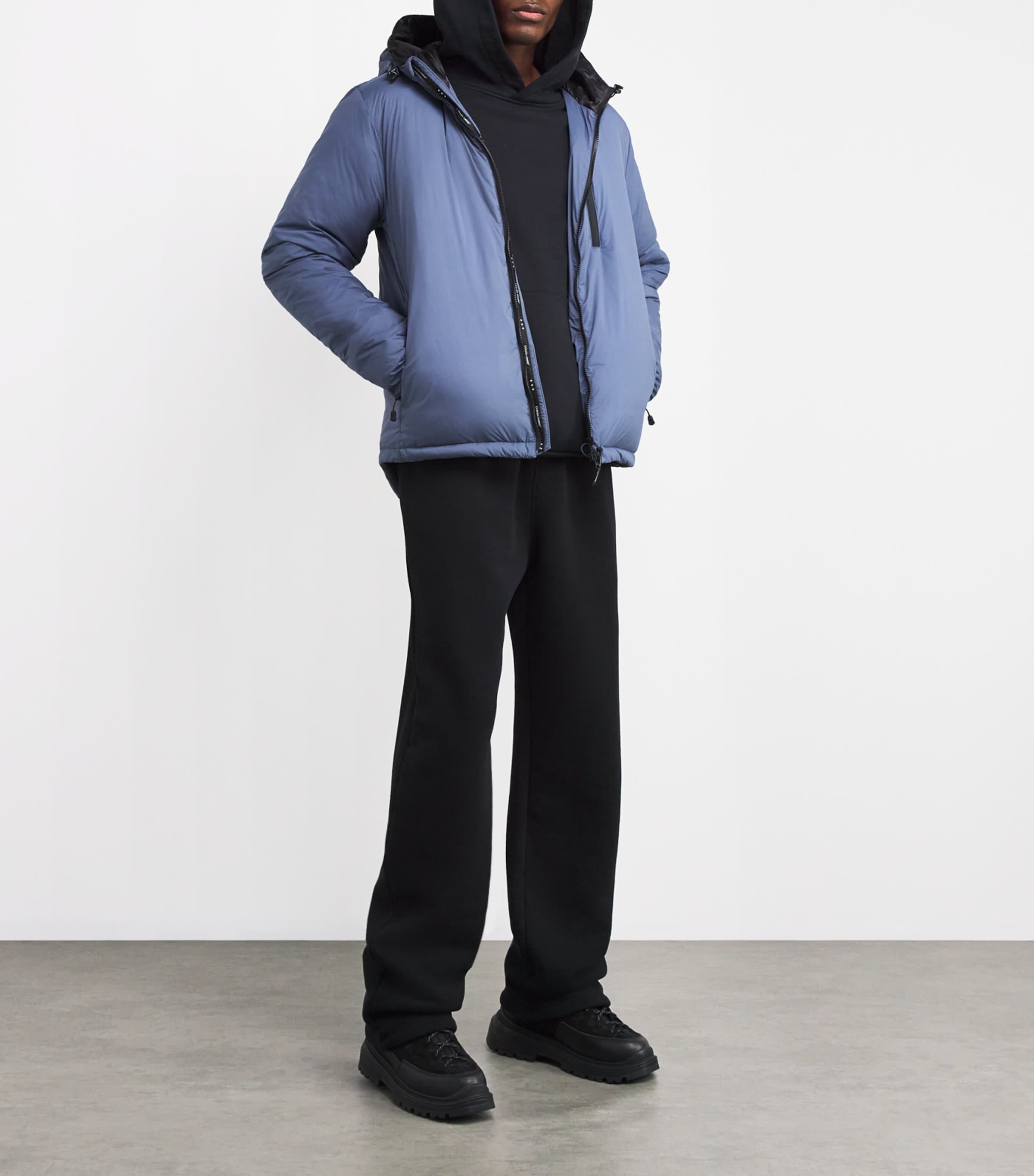 Blue Hooded Lodge Coat