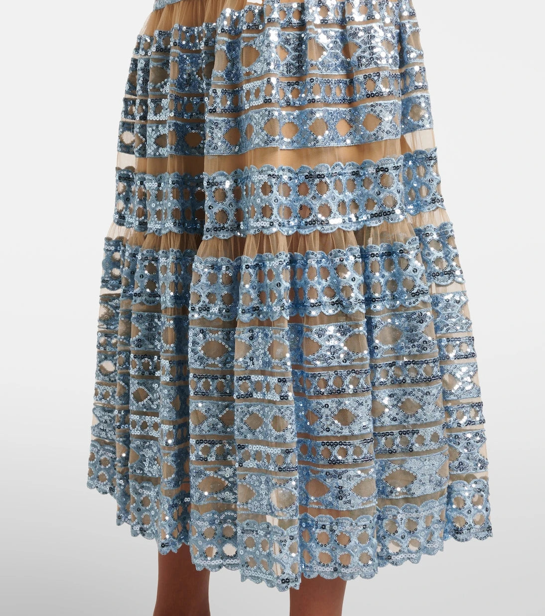 Elie Saab - Embroidered tulle maxi dress