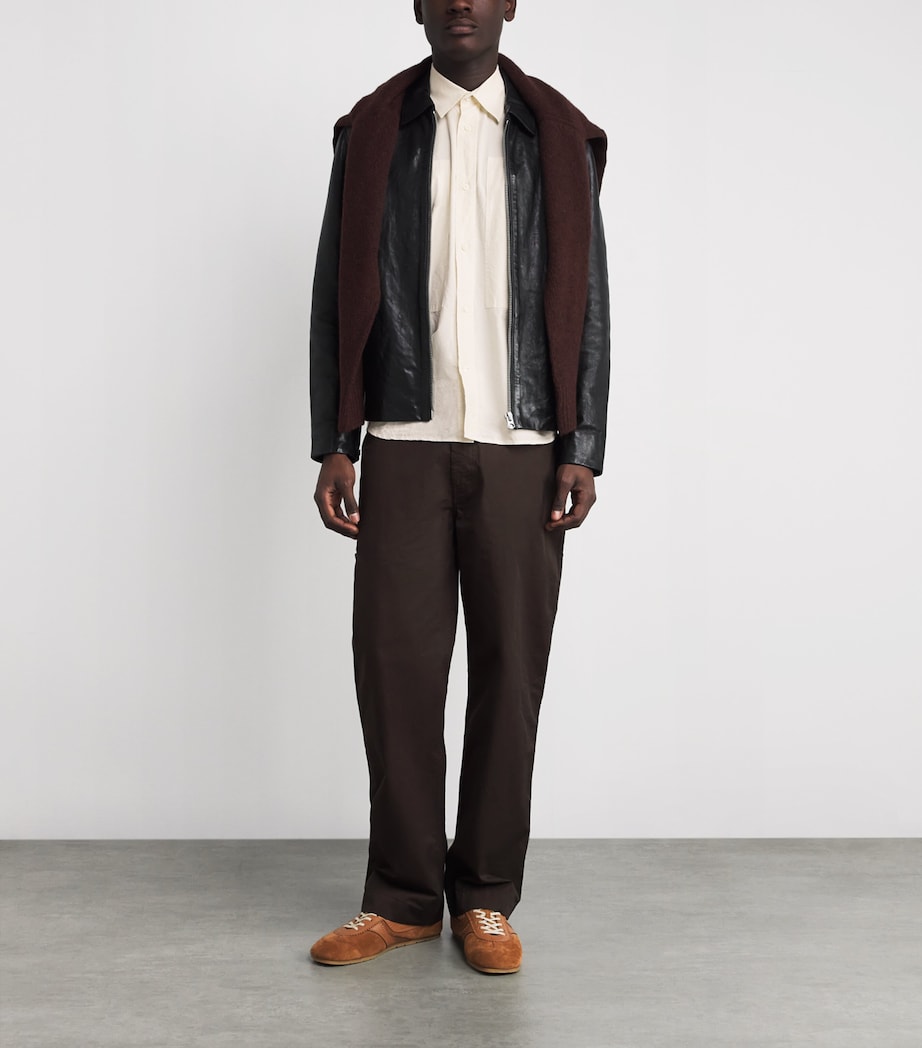 Cotton-Blend Oversized Shirt