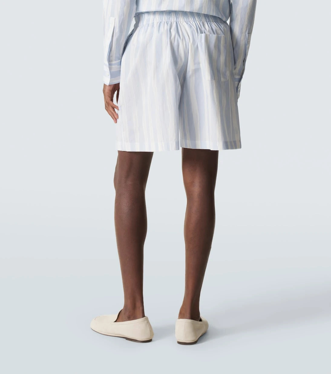 Jacquemus - Caleçon striped cotton poplin shorts