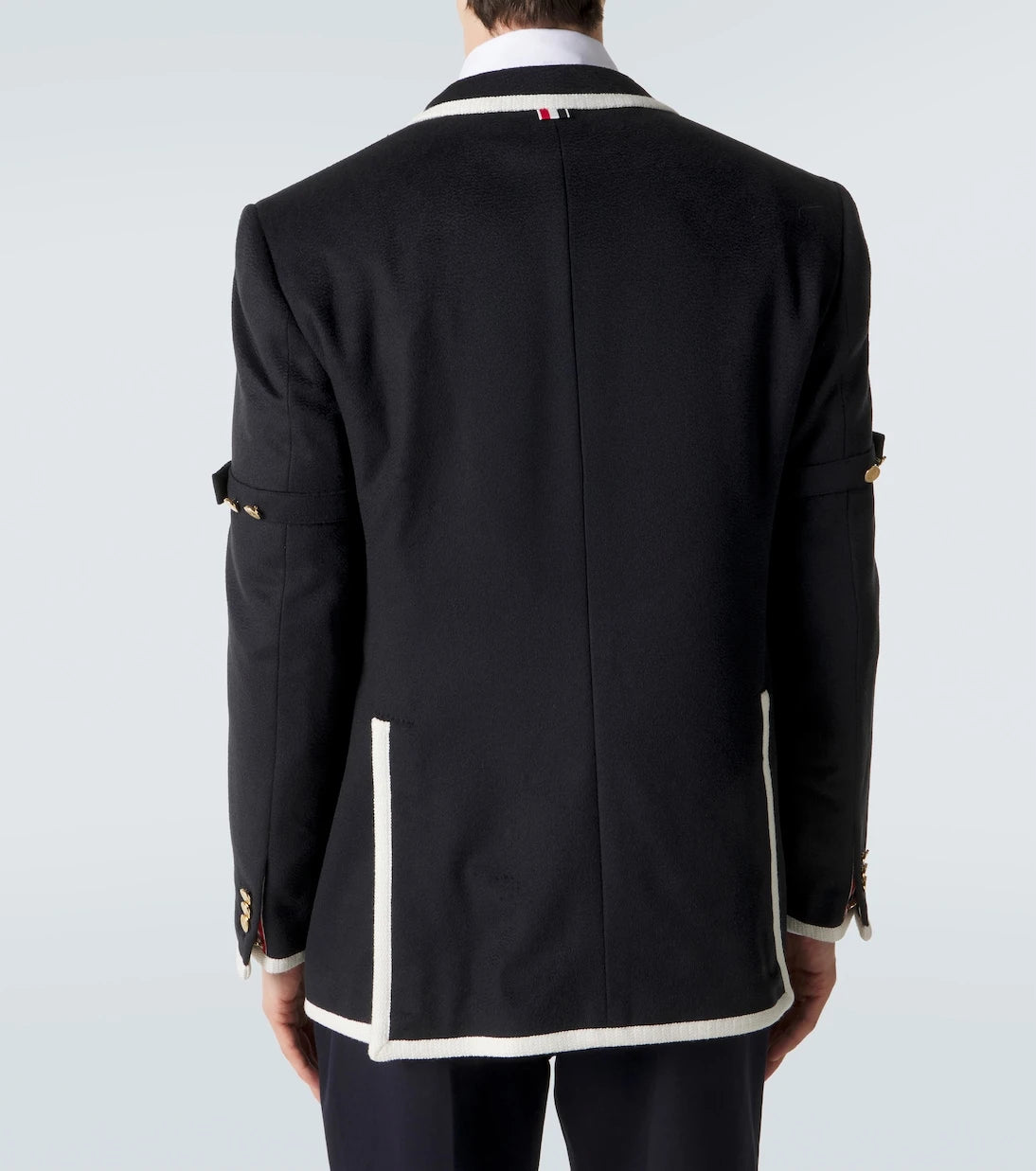 Thom Browne - Embroidered cashmere zibeline blazer