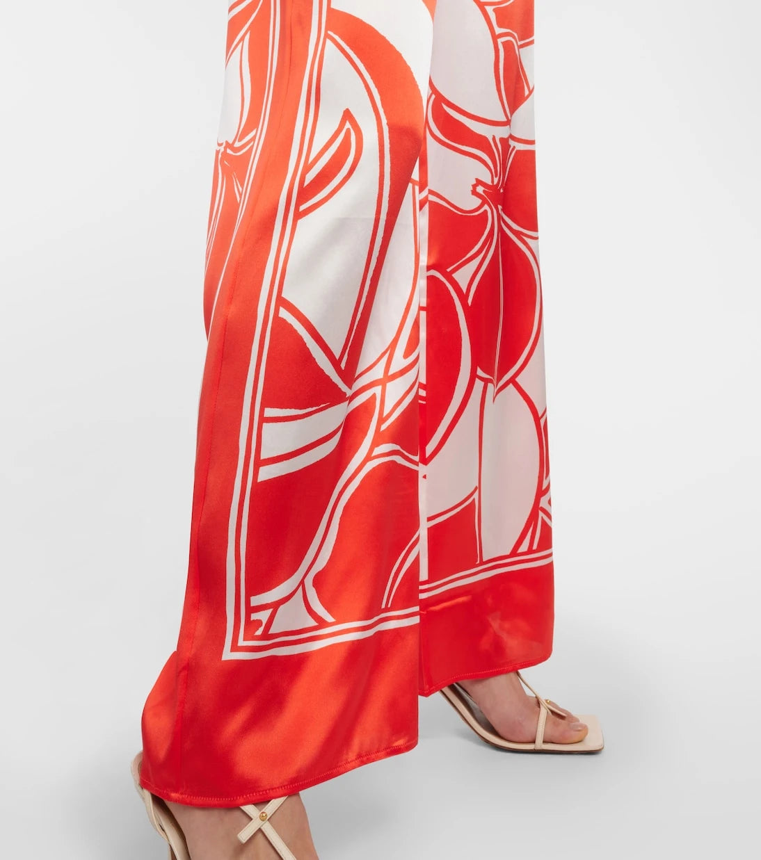 SIR - Ramona printed silk satin wide-leg pants