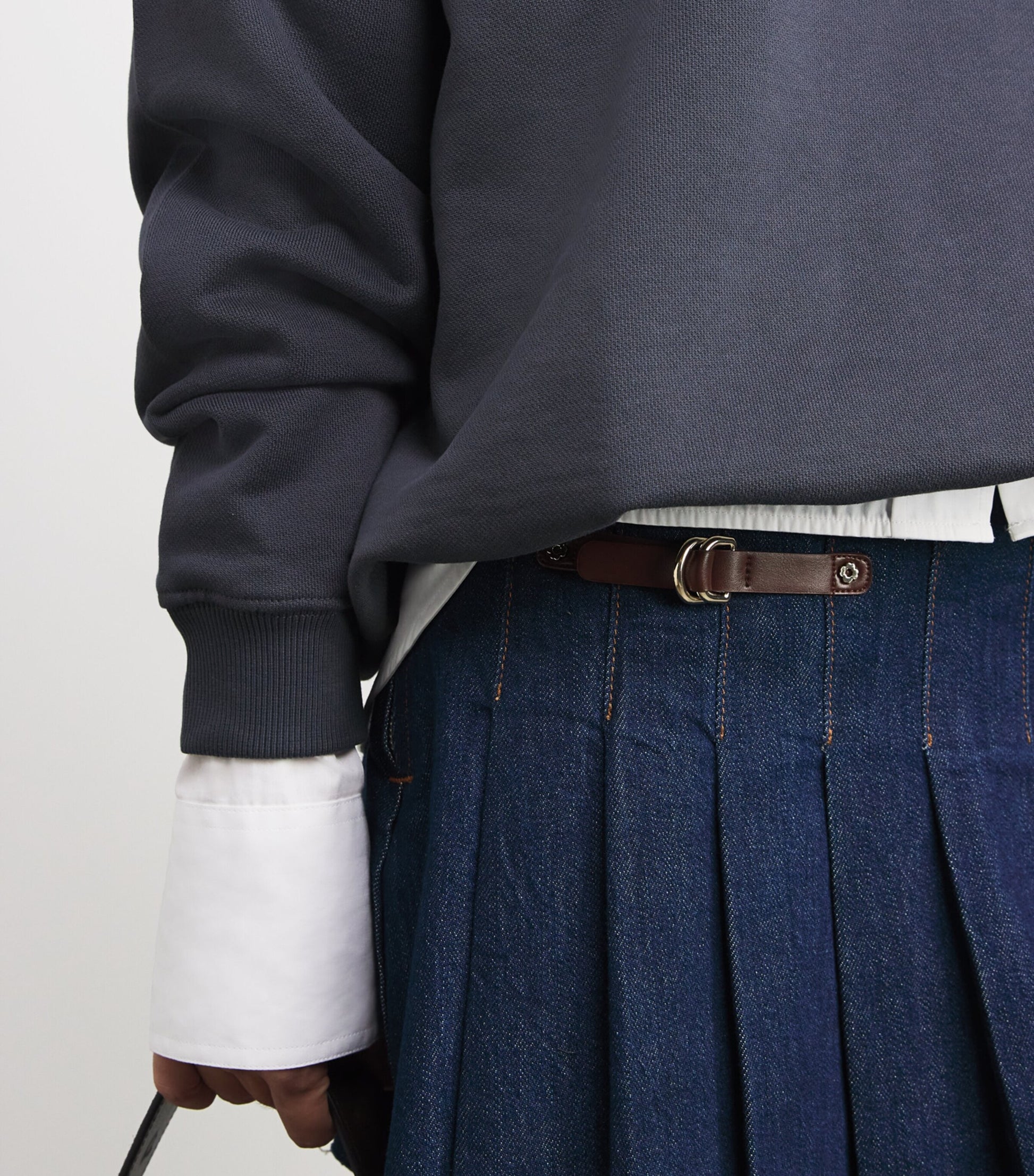 Adanola Navy Oversized Varsity Sweatshirt