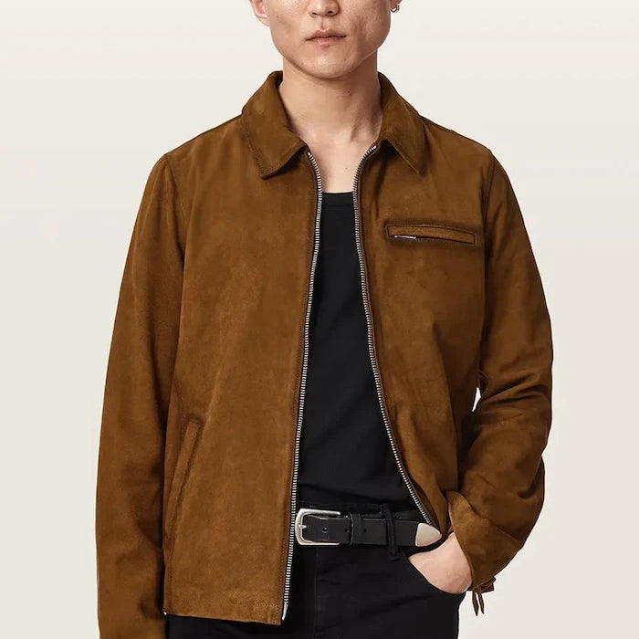 AllSaints Erkek Süet Mevsimlik Ceket ASHWOOD
