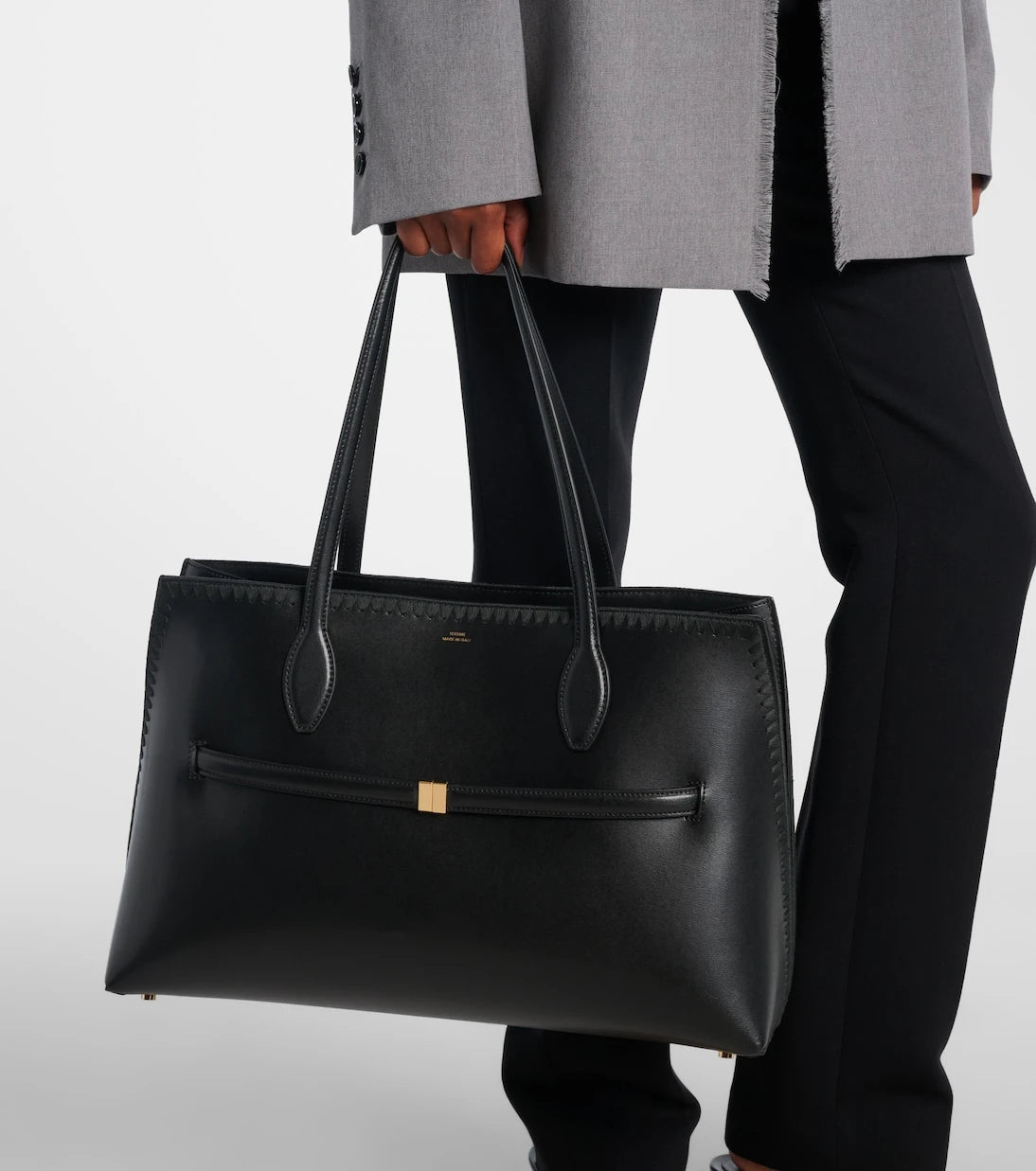 Toteme - Lounge embroidered leather tote bag
