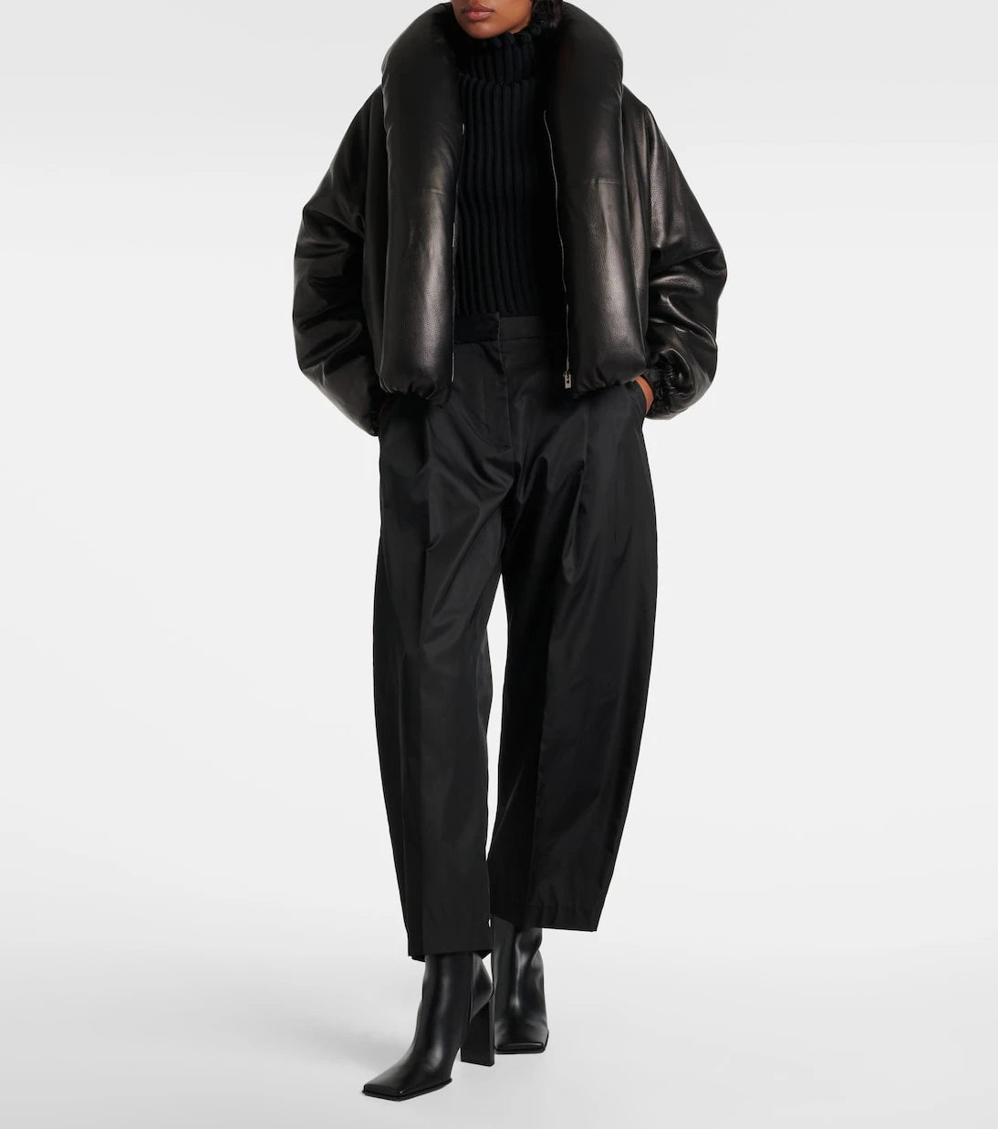 Alaïa - Ribbed-knit turtleneck top