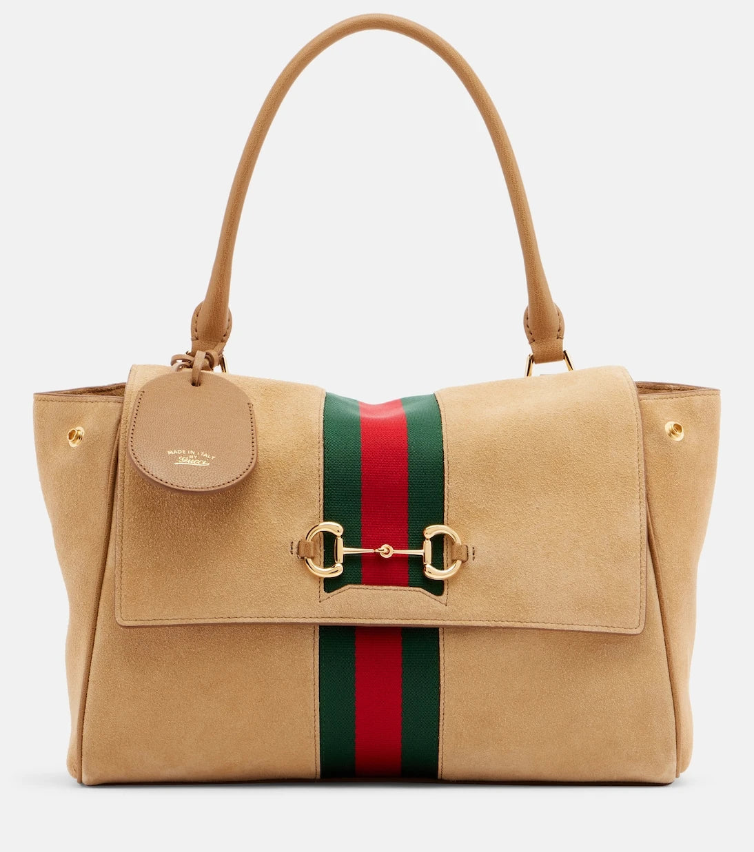 Gucci - Paparazzo Medium suede top-handle bag