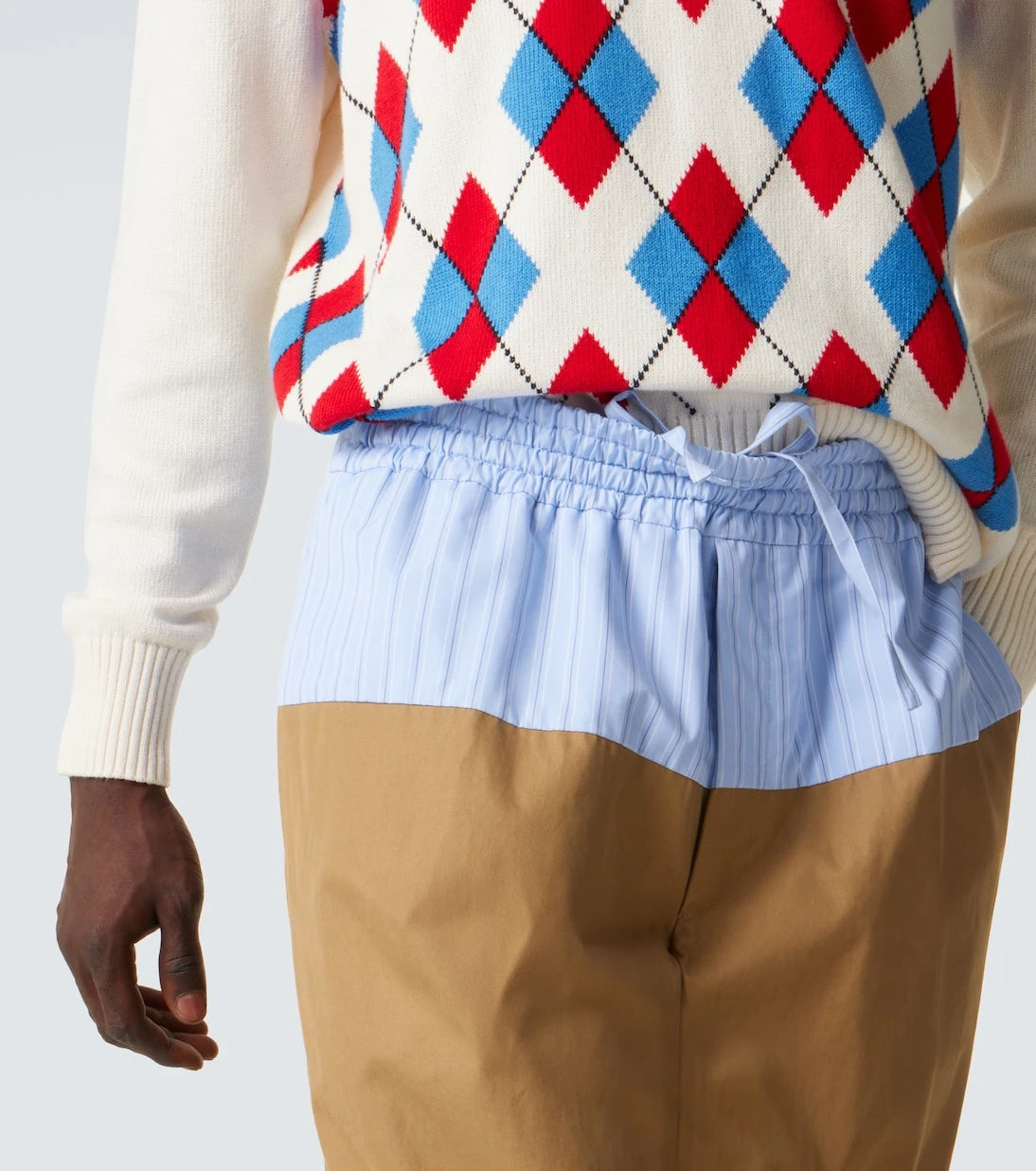 Dries Van Noten - Paneled cotton twill wide-leg pants
