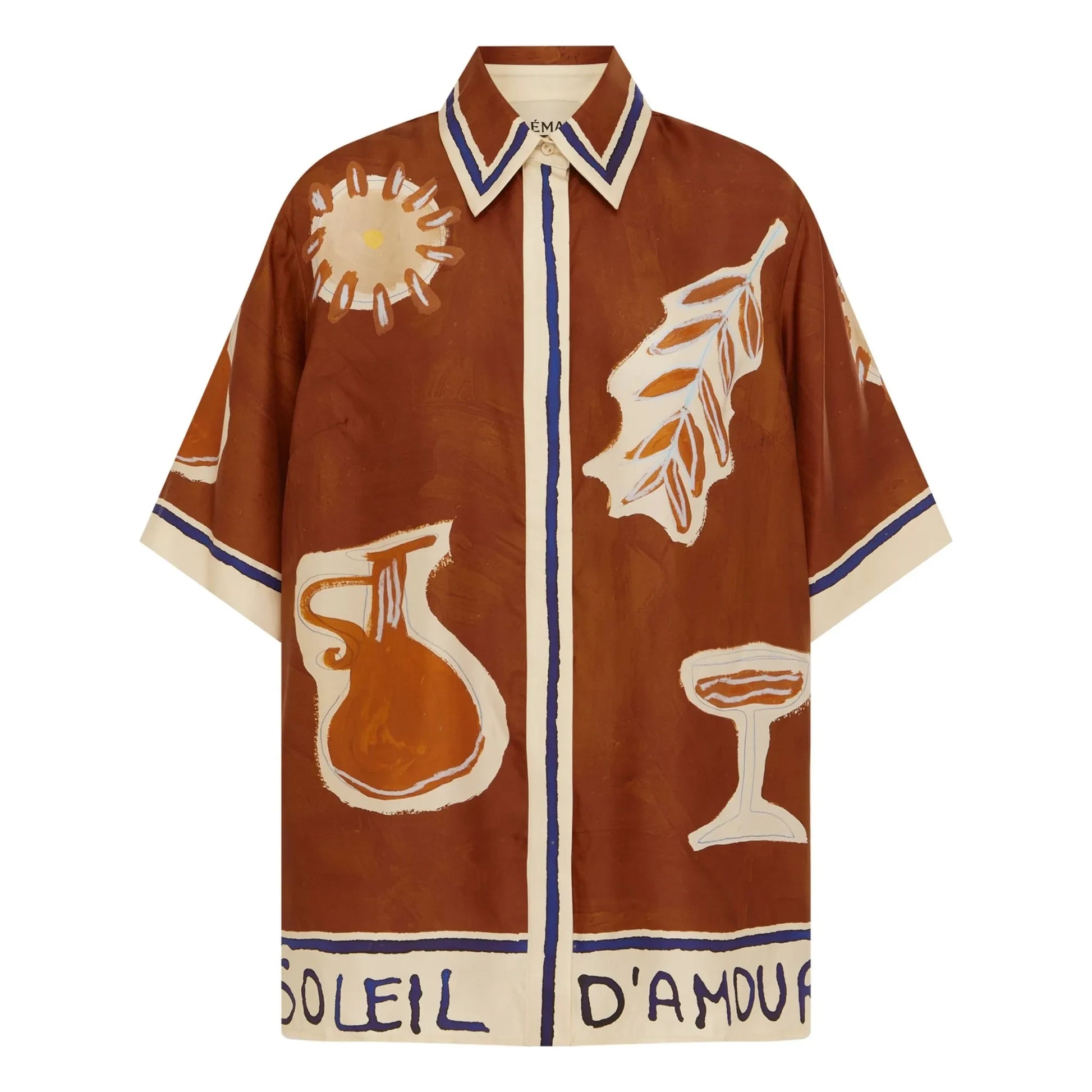 Alémais - Soleil D'Amour Silk Shirt | Rust