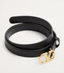 Valentino Garavani Black Leather VLogo Signature Belt