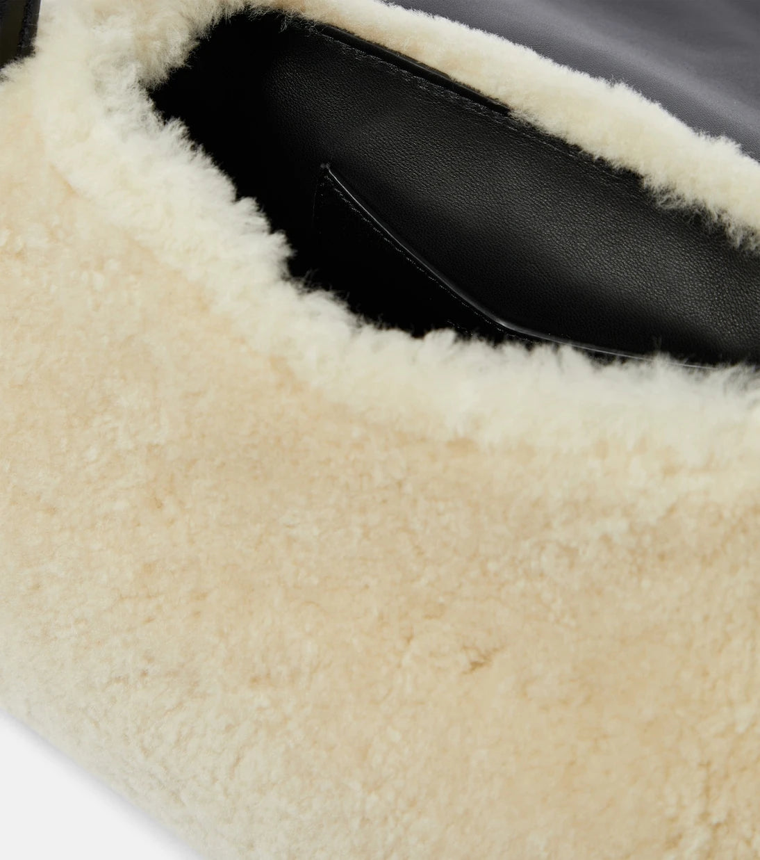 Amina Muaddi - Gemini Small shearling shoulder bag