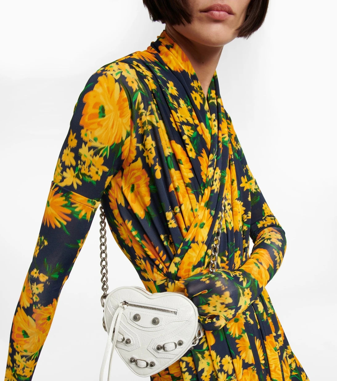Balenciaga - Le Cagole Heart Mini deri çapraz çanta