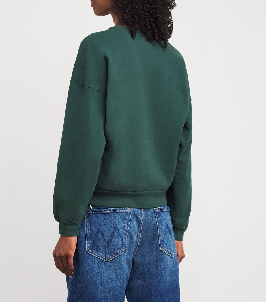 MOTHER Green The Drop Square Sweatshirt